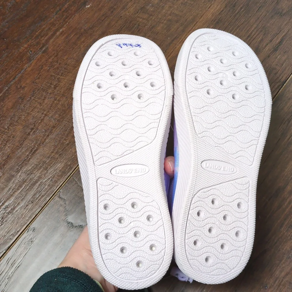Lands End Slip-On Water Shoes Purple Tie Dye Kids Girls Quick Dry Size 3